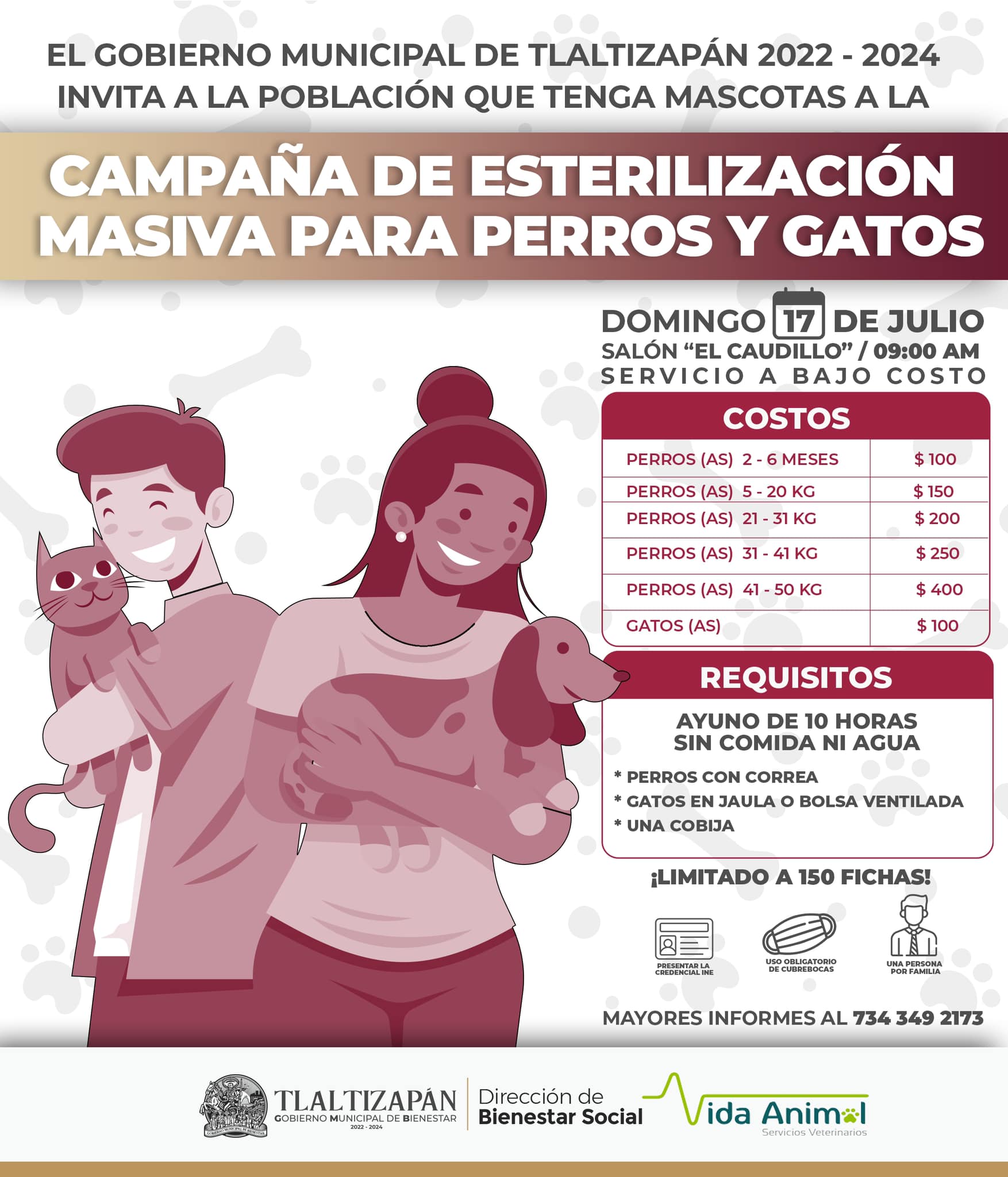 CAMPAÑA DE ESTERILIZACIÓN PARA PERROS Y GATOS